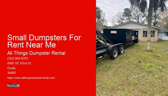 5 Yard Dumpster Rental Prices