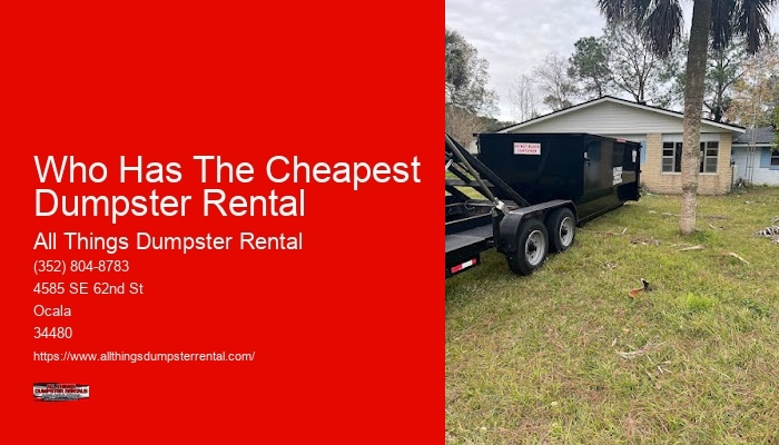 3 Yard Dumpster Rental Prices